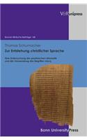 Zur Entstehung christlicher Sprache