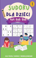 Sudoku dla dzieci 4x4 6x6 9x9