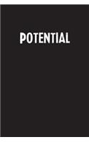 Potential: Simple Blank Lined Notebook Journal
