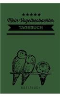 Mein Vogelbeobachter Tagebuch Notizbuch: A5 Notizbuch liniert als Geschenk für Vogelbeobachter - Vogelbeobachtung - Vogelbuch - Gartenvoegel - Kalender - Tagebuch für Erwachsene