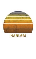 Harlem: NYC Notebook Paper For Work, Home or School With Lined Wide Ruled White Sheets. Vintage Sunset Note Pad Composition Journal For Family Vacations. Ba