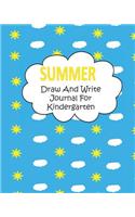 Summer Draw And Write Journal For Kindergarten