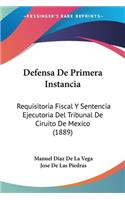 Defensa De Primera Instancia
