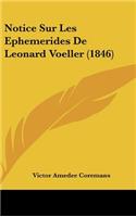 Notice Sur Les Ephemerides de Leonard Voeller (1846)