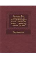 Processo Per L'Assassinio Di Raffaele Sonzogno