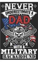 Never underestimate a dad with a military background: Valentines special line journal for father