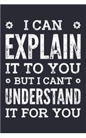 I Can Explain It To You But I Cant Understand It For You