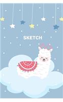 Sketch: A Magical Unicorn Sketch Book for fans of Cupcakes, Doodles, Llamas, Caticorns and Rainbows - A Fun Art book for Elementary, Middle School and High 