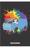 Taccuino: Unicorno Hippie A5 griglia a puntini - 120 pagine per amanti unicorno (nero)