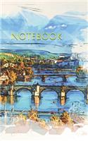Notebook: bridges Prague Czech Europe town European city