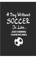 A Day Without Soccer Is Like Just Kidding I Have No Idea