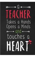 Teacher Takes A Hands Opens A Minds And Touches A Heart