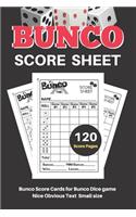 Bunco Score Sheets