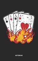 Notebook: Dotted Lined Playing Poker Themed Notebook (6x9 inches) ideal as a Card Game and Gambling Journal. Perfect as a Texas Holdem Cards Book for all Gamb