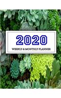 2020 Planner Weekly and Monthly: Jan 1, 2020 to Dec 31, 2020: Weekly & Monthly Planner + Calendar Views - Inspirational Quotes and Navy Floral Cover - ... December 2020