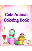 Cute Animal Coloring Book: Fun, Easy, and Relaxing Coloring Pages for Animal Lovers(4 Teens Design)