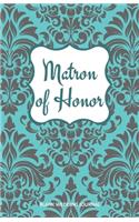 Matron of Honor Small Size Blank Journal-Wedding Planner&To-Do List-5.5