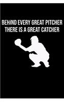 Behind Every Great Pitcher There Is A Great Catcher: Funny Softball Player Lined Journal Gifts. Best Softball Catcher Lined Journal Gifts For Softball Catcher who loves softball. Cute Softball Player L