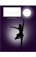 Composition Book: Dancing Lady in Moonlight, Wide Ruled Lined, 7.44 X 9.69 150 Page Composition Book, Notebook