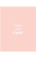 Anne 2019 Planner: Calendar with Daily Task Checklist, Organizer, Journal Notebook and Initial Name on Plain Color Cover (Jan Through Dec), Anne 2019 Planner