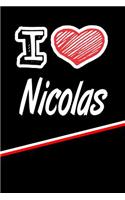 I Love Nicolas: Weekly Action Planner Feature 120 Pages 6x9