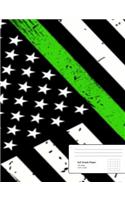 Thin Green Line Composition Notebook: Thin Green Line Composition Notebook, Customs Officer Notebook, Border Patrol Journal, Customs & Border Patrol Notebook, 7.44 X 9.69 5 X 5 Graph Pap