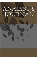 Analyst's Journal: Writing Journal