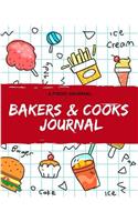 Bakers and Cooks Journal: 110 Blank Recipe Book 8x10" Create Your Own Cookbooks for Serious Bakers and Cooks