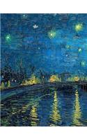 Van Gogh Starry Night Over the Rhone Composition Book College Rule 7.44 x 9.69