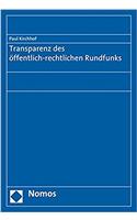 Transparenz Des Offentlich-Rechtlichen Rundfunks
