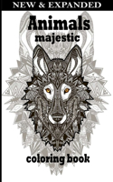Animals majestic coloring book
