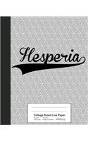 College Ruled Line Paper: HESPERIA Notebook(3014 Weezag College Ruled Line Paper Notebook)