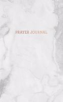 Prayer Journal: Smooth Italian White Grey Marble - Thanks, Prayer and Praise in Christ - Notebook for Women (7 x 10 - 100 pages)