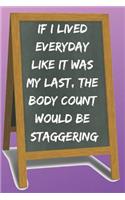 If I lived everyday like it was my last blank lined Notebook Journal