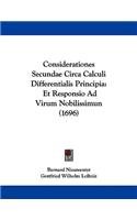 Considerationes Secundae Circa Calculi Differentialis Principia