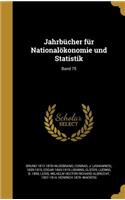Jahrbucher Fur Nationalokonomie Und Statistik; Band 75