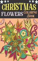 Christmas flowers coloring book