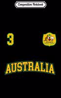 Composition Notebook: Australia Soccer No. 10 Australian Flag Sports Team Journal/Notebook Blank Lined Ruled 6x9 100 Pages