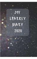 My sparkly 2020 diary - 2020 diary week to view - Monthly and weekly to do - Week by week journal/planner approx A5 size - 150 pages (dark glitter cover)