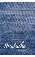 Headache Tracker: the 90 day migraine and pain diary denim blue jeans - Beautifully designed pain management notebook to record migraines- Track weather, duration, se