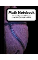 Math Notebook: 1/2 inch Square Graph Paper for Students and Kids, 100 Sheets (Large, 8.5 x 11)(43 Graph Paper Notebooks)