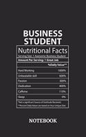 Nutritional Facts Business Student Awesome Notebook: 6x9 inches - 110 dotgrid pages - Greatest Passionate working Job Journal - Gift, Present Idea