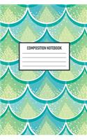 Composition Notebook: : Mermaid Scales Wide Ruled Notebook Lined School Journal - 120 Pages - "6 x 9" - Children Kids Girls Teens Women - Subject ... Aqua (Wide Ruled Sch