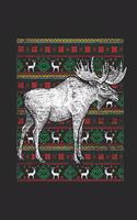 Ugly Christmas - Moose: Dotted Bullet Grid Notebook - Journal for Ugly Christmas Gift And New Year Gift Idea