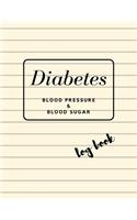 Diabetes Blood Pressure and Blood Sugar Log Book