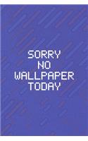 Sorry No Wallpaper Today