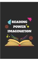 Reading Power Imagination: Graph Paper Notebook (6" x 9" - 120 pages) Reader Themed Notebook for Daily Journal, Diary, and Gift