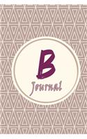 Initials Letter "B" journal: Journal & personal diary for women and girls: personal notebook "B" with a lovely heart Monogram journal: Size at 6*9 with 90 lined & framed pages