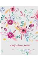 Weekly Cleaning Schedule: Beautiful Pink Floral Design, Household Chores List, Cleaning Routine Weekly Cleaning Checklist Large Size 8.5" x 11" Cleaning and Organizing Your H