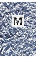 M: 6x9 Inches, Monogram Initial "M" Cover Journal